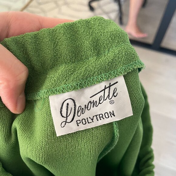 VINTAGE 1960s Devonette Polytron 3 piece set blouse skirt pants size 12 - Picture 13 of 13